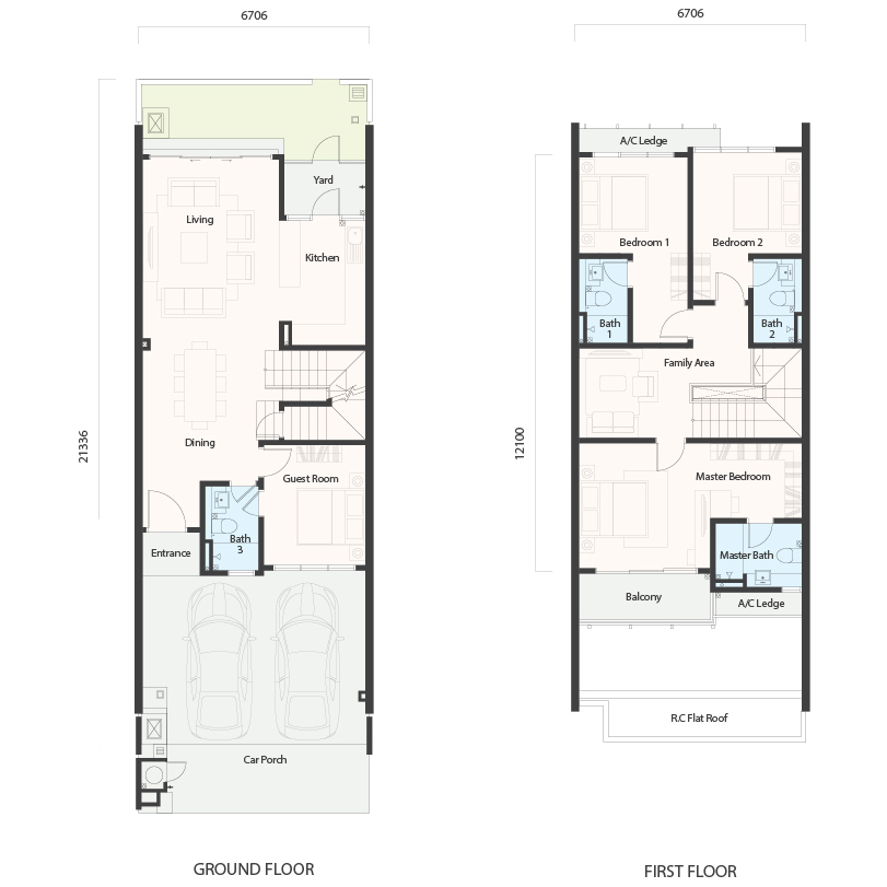Tamansari Jasmin Type C floor plan in Taman Rawang, Selangor